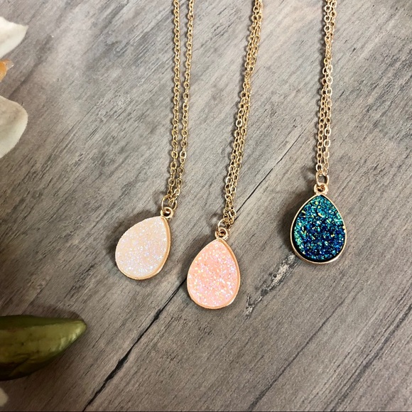 Jewelry - NEW Stone Droplet Necklaces